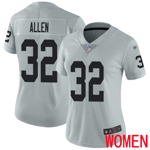 Oakland Raiders Limited Silver Women Marcus Allen Jersey NFL Football #32 Inverted Legend Jersey->youth nfl jersey->Youth Jersey